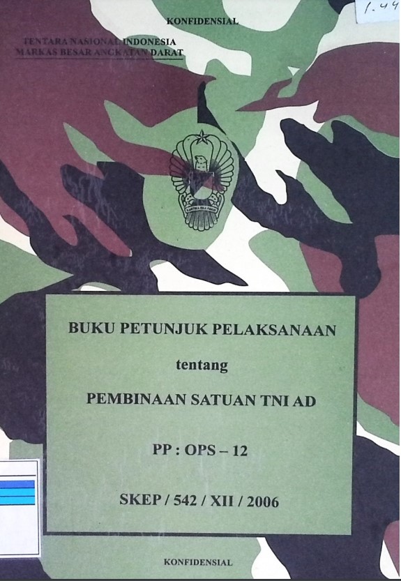 BUKU PETUNJUK PELAKSANAAN PEMBINAAN SATUAN TNI AD PP OPS - 12